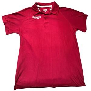 Hannaford Polo Collared Shirt Red Maroon Uniform Employee Image Solutions MEDIUM